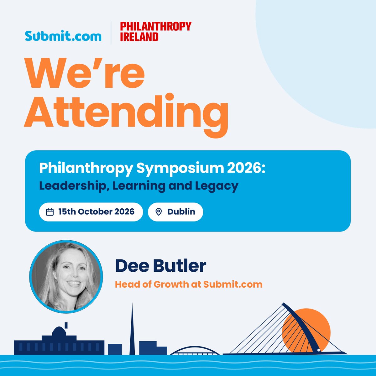 submitdotcom's tweet photo. Delighted to be attending the 10th Philanthropy Symposium in Dublin tomorrow! ⌛

We're looking forward to connecting with attendees and exploring how digital solutions can help organisations deliver meaningful impact.

Who else is going? 👋

@PhilanthropyIE https://t.co/z6eCtT3ZXu