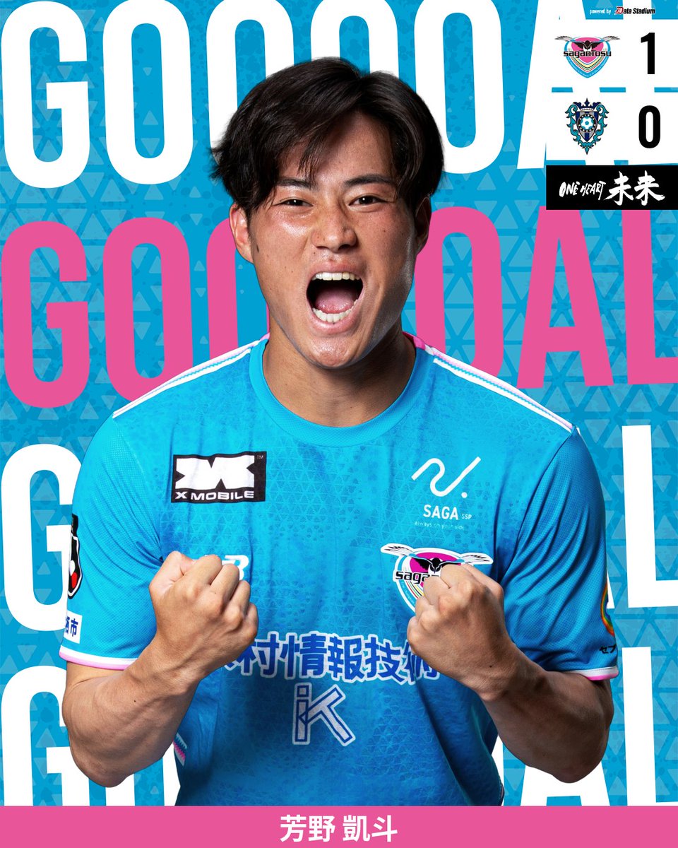 saganofficial17's tweet photo. GOOOOAL!!!⚽

#サガン鳥栖 1-0 アビスパ福岡
前半32分
得点者：#芳野凱斗

#ONEHEART未来
#Jリーグ https://t.co/9wEtbmJh1f