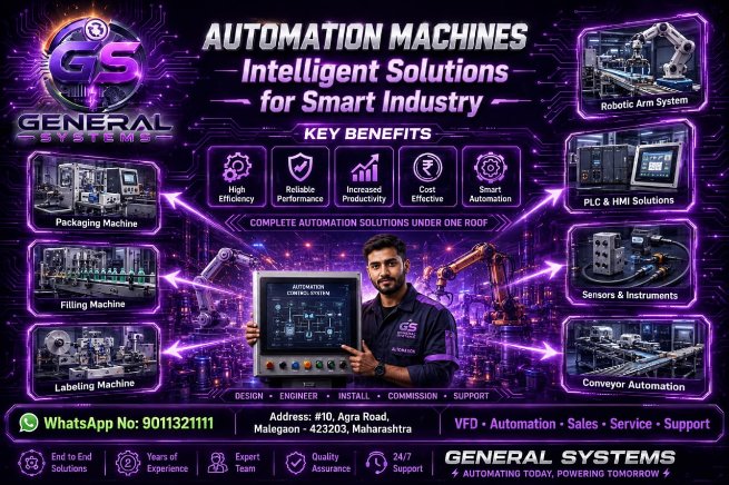 GeneralZSystems's tweet photo. 🏭 The Future of Automation is Here! 🚀
At General Systems, we are transforming industries with next-generation automation machines 
✨📍 Visit/Contact Us:
General Systems
🏢 SN#10, PN#24/2, General Enclave, Agra Road, Malegaon 423203 Dist. Nashik Maharashtra India https://t.co/5d48szUSXY