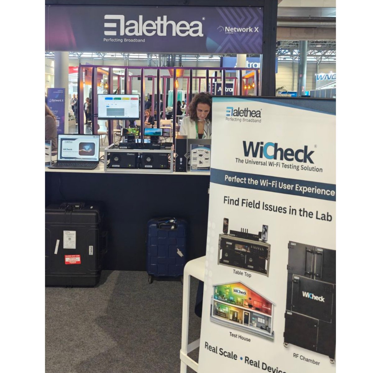AletheaComm's tweet photo. Day 1 at #NetworkX2026! ๐ฆ๐น
Meet @AletheaComm in Vienna to explore how #WiCheck helps uncover hidden #WiFi7 performance issues through controlled stress testing and repeatable validation.
๐ Pod 4, VIECON
Know more: https://t.co/N5Cb9NxKky
#WiFiTesting #MLO #AletheaTech https://t.co/0gdcoHNnBo