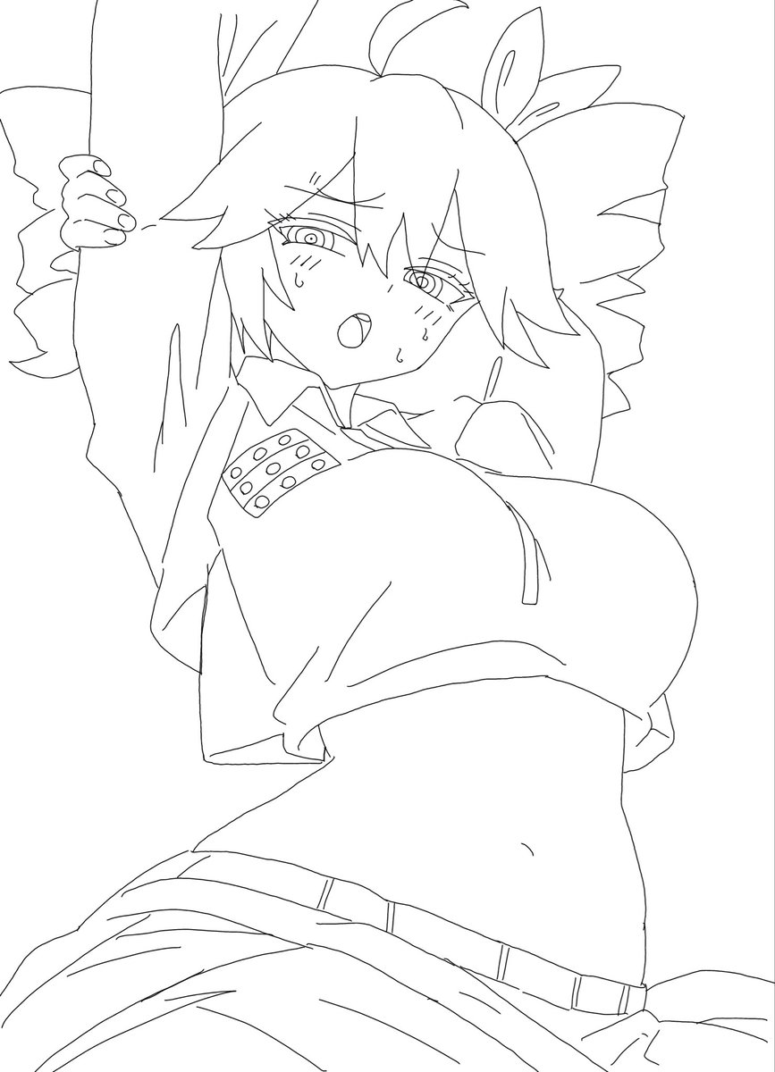 luckyteto0401's tweet photo. ラフ描けたぜ https://t.co/xR32txq5Uv