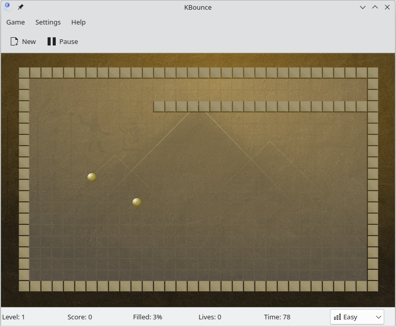 ArchiveOS's tweet photo. KBounce – an arcade, single-player game where the player builds walls to confine a number of bouncing balls. The player can build new walls, decreasing the size of active field. https://t.co/TLIIobVXE9 #game #arcade #linux #osx #windows https://t.co/wIXmvtMyE0
