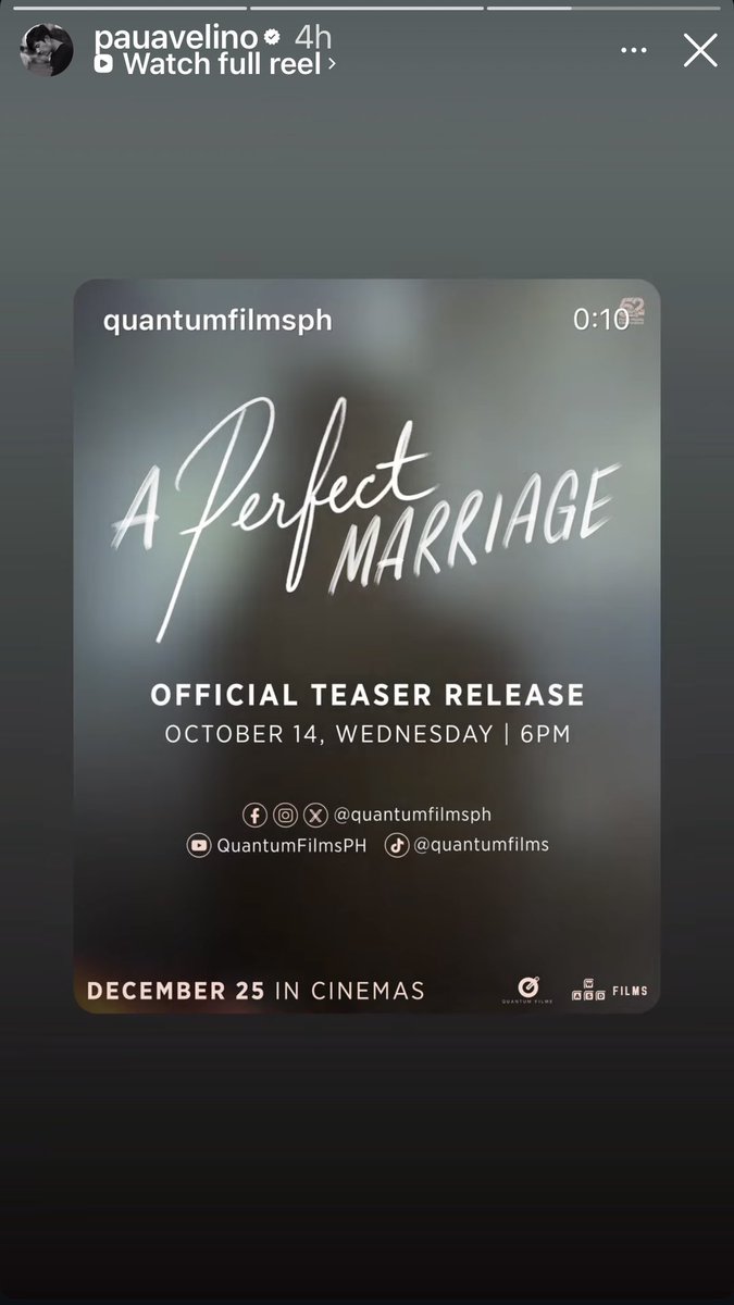 JeLovesKP's tweet photo. Tara panoorin natin ang teaser sa official account ng Quantum
A PERFECT MARRIAGE TEASER
#APerfectMarriageTeaser
#QuantumFilms
#WASDFilms
#MMFF
#KimChiu #PauloAvelino https://t.co/KqtO5WlaKk
