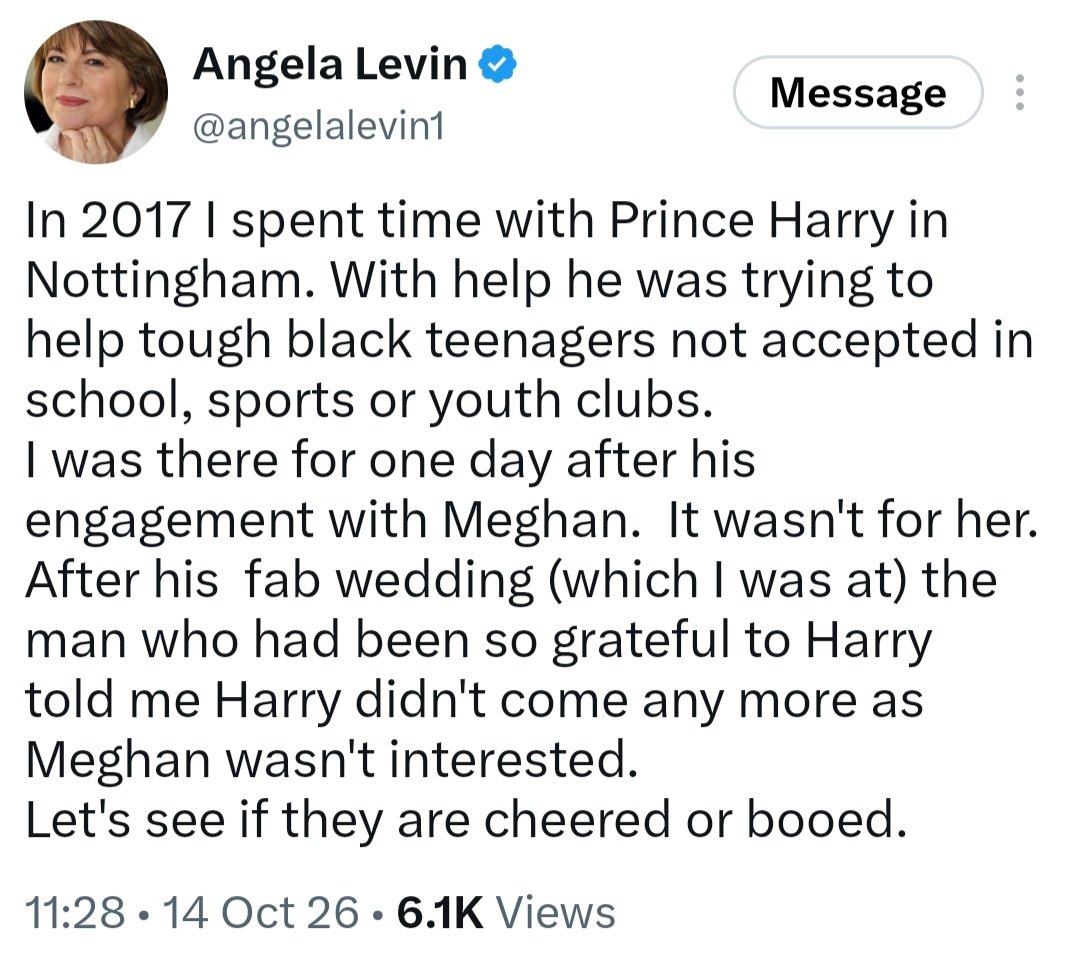 tbatde_tb's tweet photo. I hope the organisers of @CRSNottingham  and @FriendsofEPIC   recall that Harry hasn't been there since 2017 and has no genuine interest in the charities. He's only going tomorrow because he wants to be in the media. https://t.co/ocrIcwcwYJ