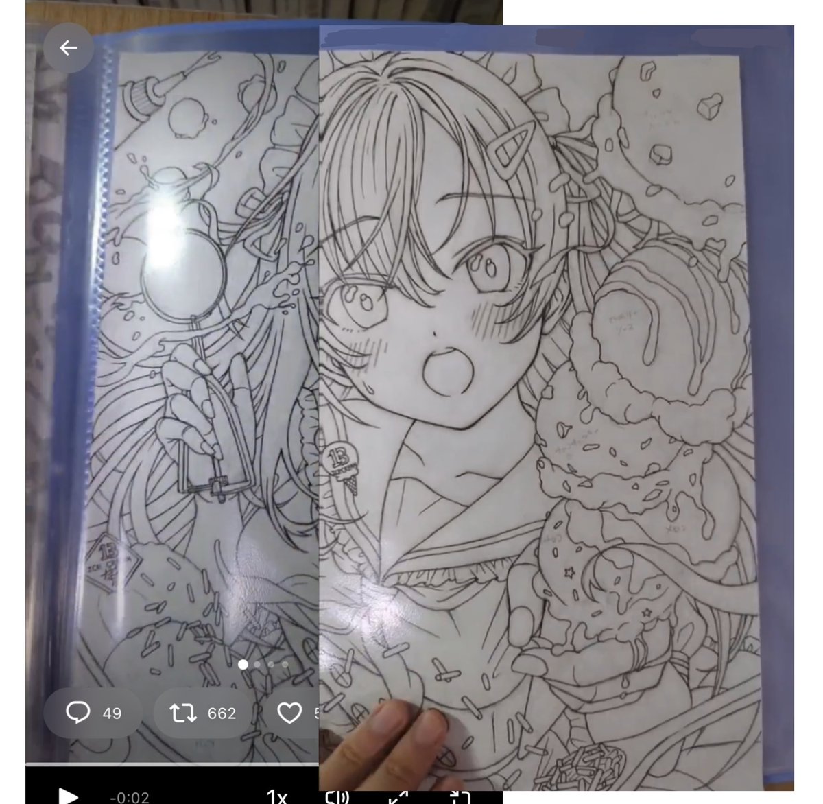 iitaihodaifc's tweet photo. 動画後半はAI

見慣れないクリアファイルのサイズ。紙が外にはみ出ている(右下
2枚目→左側の裏写り　見た事のない染み方 https://t.co/ZfdJR5sI7i