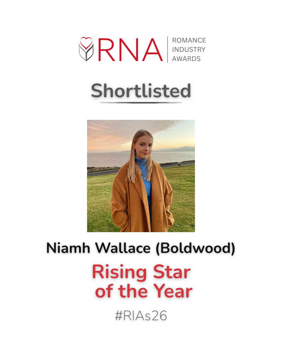 BoldwoodBooks's tweet photo. We are delighted to have two nominations in this year's @RNAtweets Romance Industry Awards  🧡 Boldwood Books are nominated for Publisher of the Year and Marketing Manager Niamh Wallace is nominated for Rising Star of the Year 🎉

#RIAs26 https://t.co/kc9Rp3DsCz