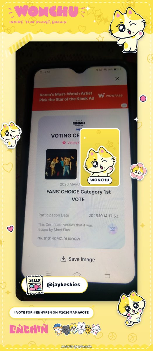 jaykeskies's tweet photo. I vote #ENHYPEN for #2026MAMAVOTE https://t.co/QMV74VJVNV