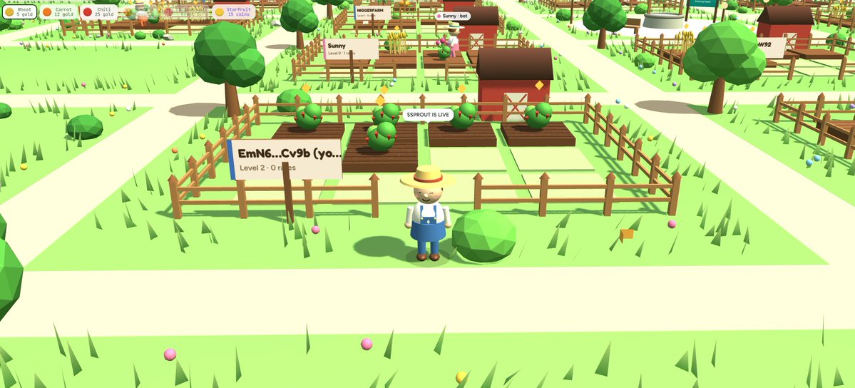 pocketfarmfun's tweet photo. 🌱 $SPROUT is LIVE

Pocket Farm is open: a 3D multiplayer farming game on Solana.

Plant crops. Steal your neighbor's harvest. Throw them across the field.
Every day the reward pool is paid out in $SPROUT to your wallet.

Play free 👉 https://t.co/Fb5dJexwXs

CA: 27BbSV91ZzVfpcxbijykvhiHDsi2gUboREizBJZvpump