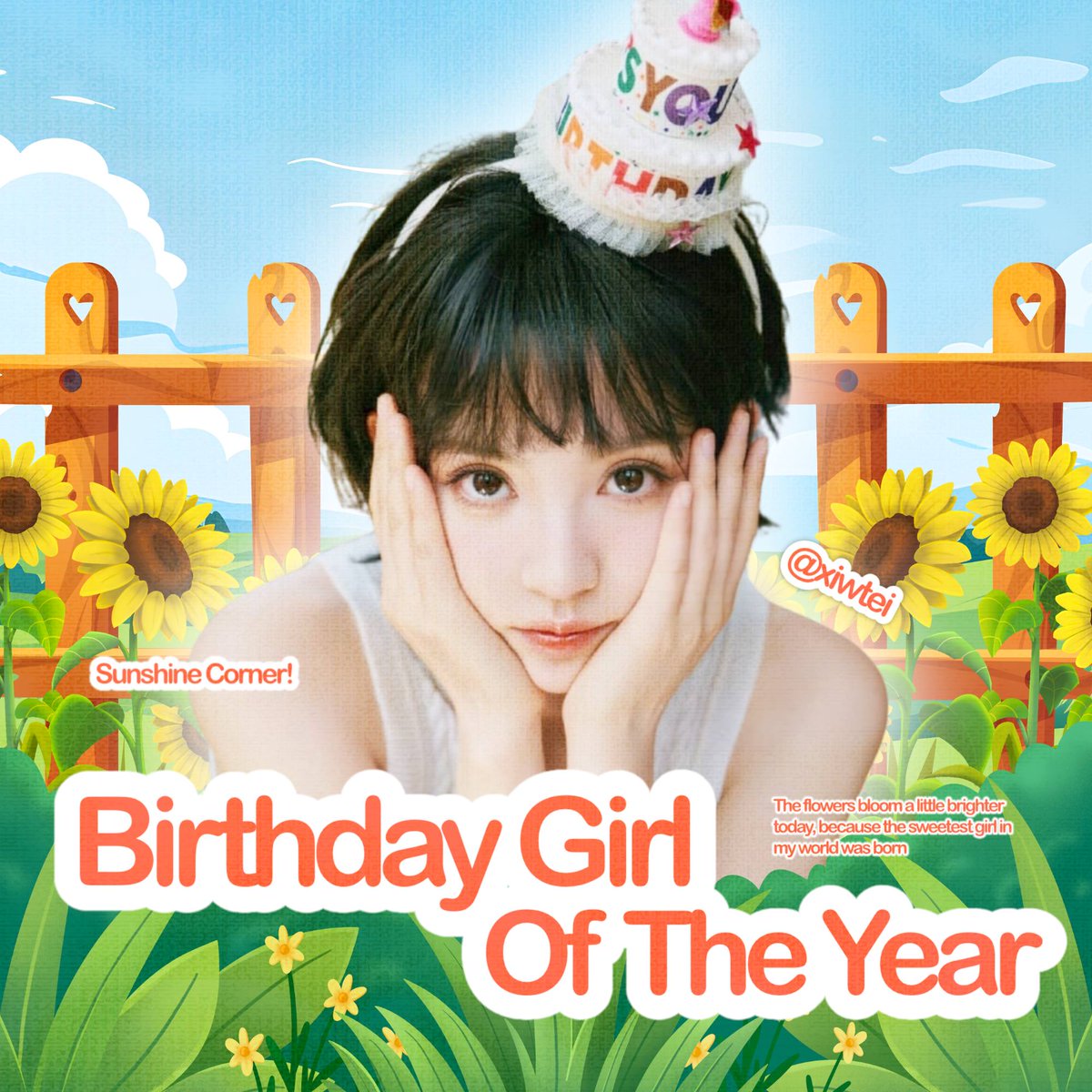 mfselfoll's tweet photo. [ OPFOLL ] 

Reply tweet ini. 

My sunshine girl @xiwtei is celebrating her birthday today! Would you leave her a little birthday wish and send some love her way on this special day?🌻💛

Good luck. 🙌🏻 https://t.co/XHzRQYZM6x