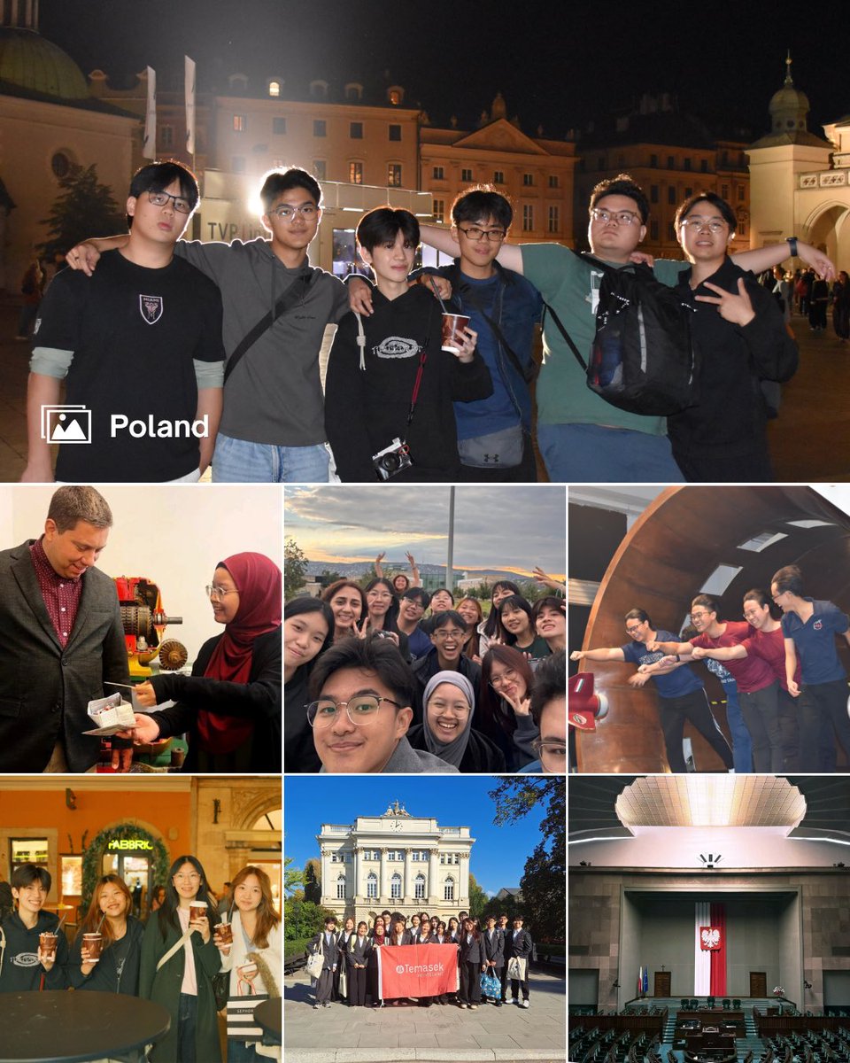 temasekpoly's tweet photo. Two countries, countless memories! 🌍✈️

Over two weeks, 20 students from the Temasek LEADership Programme explored Hungary and Poland as part of a Global Engagement Programme Study Trip! 👣💯

#temasekpoly #tpcreatingtomorrow #TemasekLEAD #GEPStudyTrip https://t.co/zeFZ2TlUTH