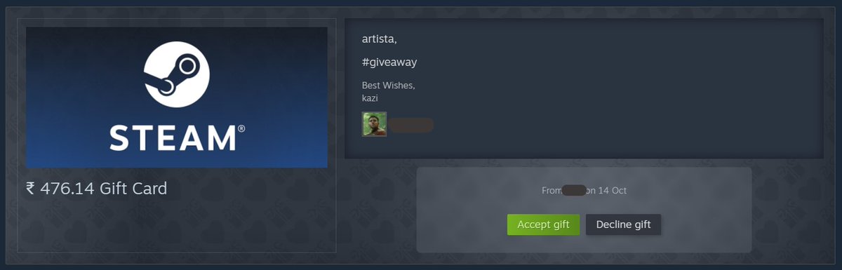 intelis007's tweet photo. On a good winning run!!!
Thank you so much Kazi @unknownkazi for the sweet steam gift card surprise and for bringing a wide smile on my face! 😁

Sending you tons of tight warm hugs and good health! 
GG!
🫂💙 https://t.co/3Z7aoFVykr