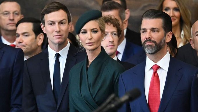Abigail_M2050's tweet photo. Trump sues BBC for $10B… judge now lets them subpoena Don Jr, Ivanka &amp; Jared by EMAIL. 

Whole family about to get sworn in &amp; exposed.  “America First” just became “Family under oath.” Biggest backfire yet. Traitors in suits. https://t.co/ANLQ7W4C3Z