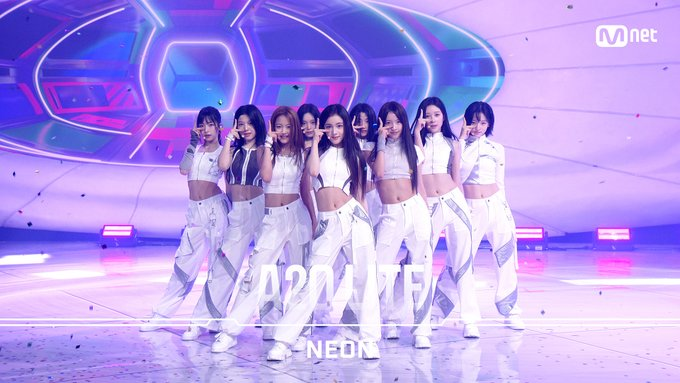 ayunesiim's tweet photo. Our first performance of 𝐍𝐄𝐎𝐍 felt truly magical.  
Sharing the stage with my members under the bright lights filled me with joy ⋆˙⟡ Thank you for the warm support, this is only the beginning⋆

[최초공개] A2O LITE - NEON (4K)  
▶ https://t.co/UxyG6ZwdOn https://t.co/T8tmUSFrUa