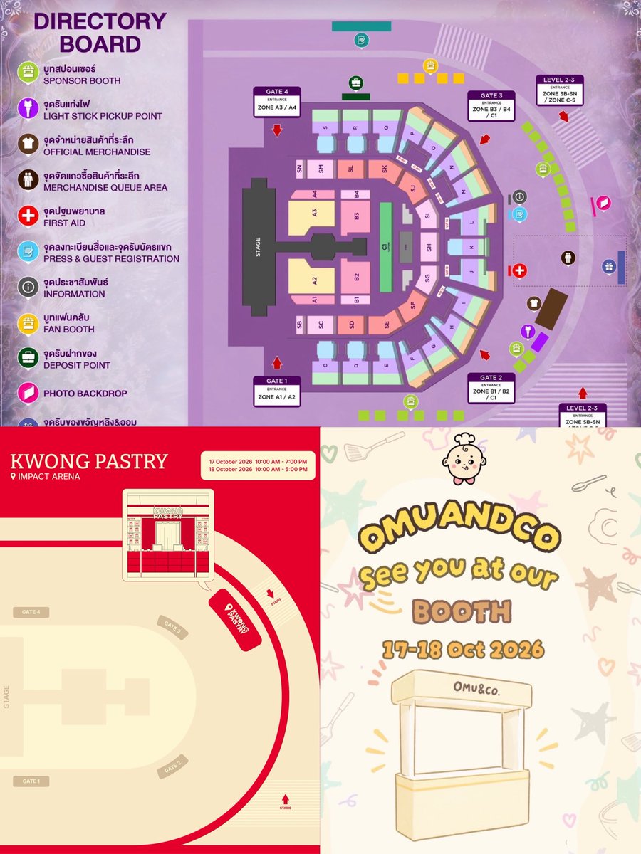 KMayaKwangbae's tweet photo. บูธสปอนเซอร์ ถ้าตามในmap คือ 18บูธปะ 👀
-Kwong Pastry 1 
-OmuAndCo 1
-สปอนที่ประกาศแล้ว มี 10แบรนด์ https://t.co/9ywOidnYrj