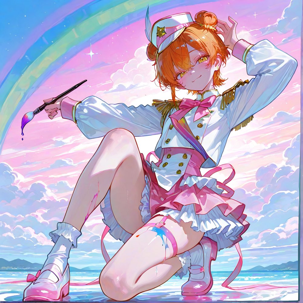 sun222_v's tweet photo. ·.⟡┈┈┈┈┈︎✧┈┈┈┈┈⟡.·

虹を描くパレード隊員さん🌈

·.⟡┈┈┈┈┈︎✧┈┈┈┈┈⟡.·

パクリの意図なし⟡誰でも使用です◎
生成後見せてもらえるとうれしいです🪄◝✩

ツリー参照⤵︎⤵︎

 #プロンプト配布 https://t.co/U3UfXWvn8Y