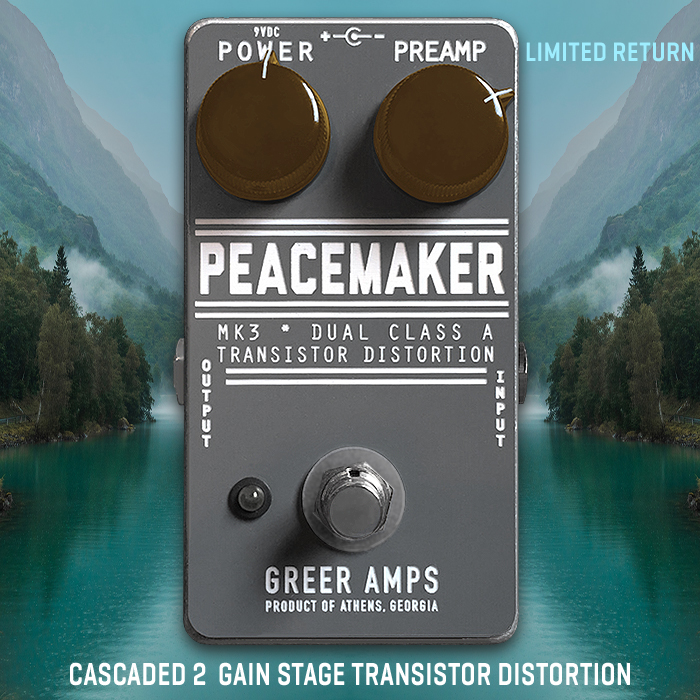 x_pedal's tweet photo. Greer Amps reissues its Peacemaker Transistor Distortion / Preamp Pedal for a limited run - https://t.co/M1Bhd3xm6f @greeramps #greerampspeacemaler #peacemakertransistordistortion #distortionpedal #guitarpedalx https://t.co/p9M3APsHFm