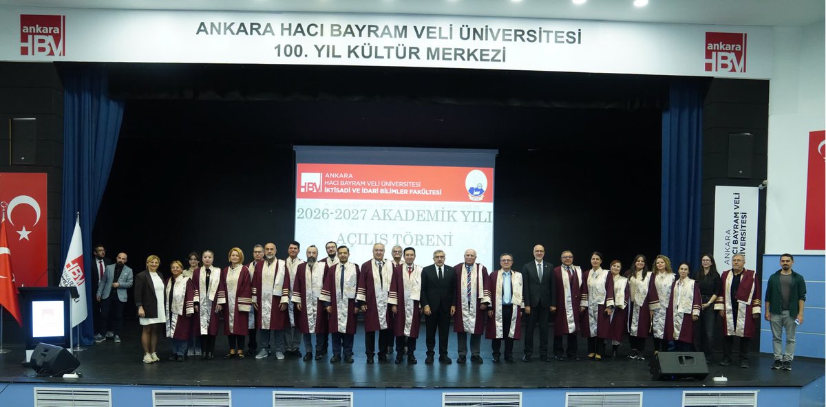HuseyinYayman's tweet photo. 📍 Ankara

Hayatımın en önemli dönemlerinin geçtiği eski adıyla AİTİA (Anlara Ticari İlimler Akademisi) yeni ismiyle Ankara Hacı Bayram Veli Üniversitesi İktisadi ve İdari Bilimler Fakültesi’nin 2026-2027 Akademik Yılı Açılış Konferansı’na katıldık.

Kendi hikâyemden ve tecrübelerimden yola çıkarak genç kardeşlerimizle eğitimin, okumanın ve umudu kaybetmeden hayallerinin peşinden gitmenin önemini paylaştık.

Bir Hocanın bir gencin kaderini değiştirebileceğine, o gencin de büyüdüğünde bir memleketin kaderine katkı sunabileceğine inanıyorum.

Programın düzenlenmesindeki nazik ev sahiplikleri için Ankara Hacı Bayram Veli Üniversitesi Rektörümüz Hocam Prof. Dr. Mehmet Naci Bostancı’ya ve İktisadi ve İdari Bilimler Fakültesi Dekanımız Prof. Dr. Fırat Purtaş’a teşekkür ediyorum.

Yeni akademik yılın öğrencilerimiz ve akademisyenlerimiz için hayırlı olmasını diliyorum.