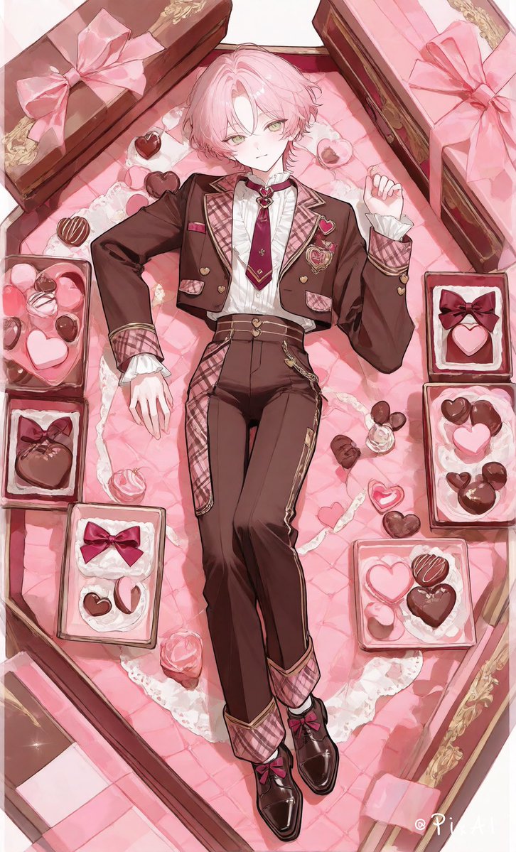 o3So_z's tweet photo. プロンプト配布🍫🎀

チョコレートのボックスをイメージした衣装です♡FF内外問わず誰でもどうぞ💘

引用で見せてくれるととってもうれしいです🎀

プロンプトは以下urlもしくはリプ欄のALTからどうぞ🤲🏻

https://t.co/tQIwjhTehl https://t.co/HfmCNCfNv1