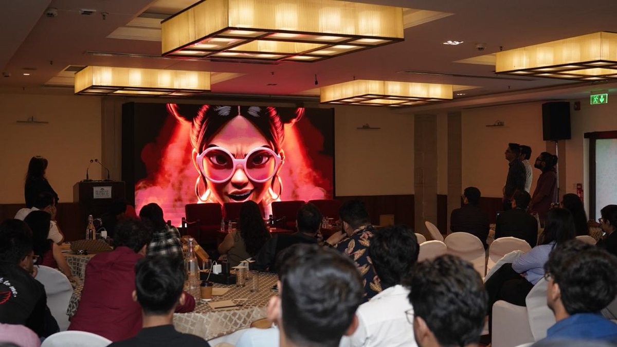 oshosidhant's tweet photo. we presented machhi mafia, our upcoming AI-animated series, at uncanny valley fest delhi on saturday. a crime thriller set in mumbai, centred around mafia, koli women, life at sea and land. magic realism, borrowing from marquez and ben okri

my brother and co-founder @anupamsidhant was on the panel and jury too. speaks fucking well, this kid. 

thanks @meh_agarwal @KoyalAI 🐟