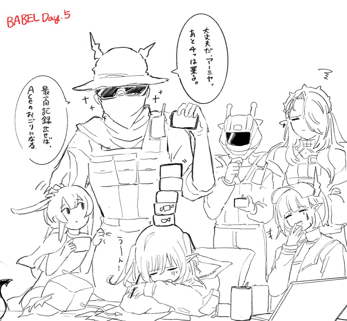 pv05_xj's tweet photo. 「この後書類を届けに来たケルシー先生からscoutさんは禁酒2ヶ月のバツをうけることになったんですよ」
#DailyBABEL https://t.co/STRBTnApuP