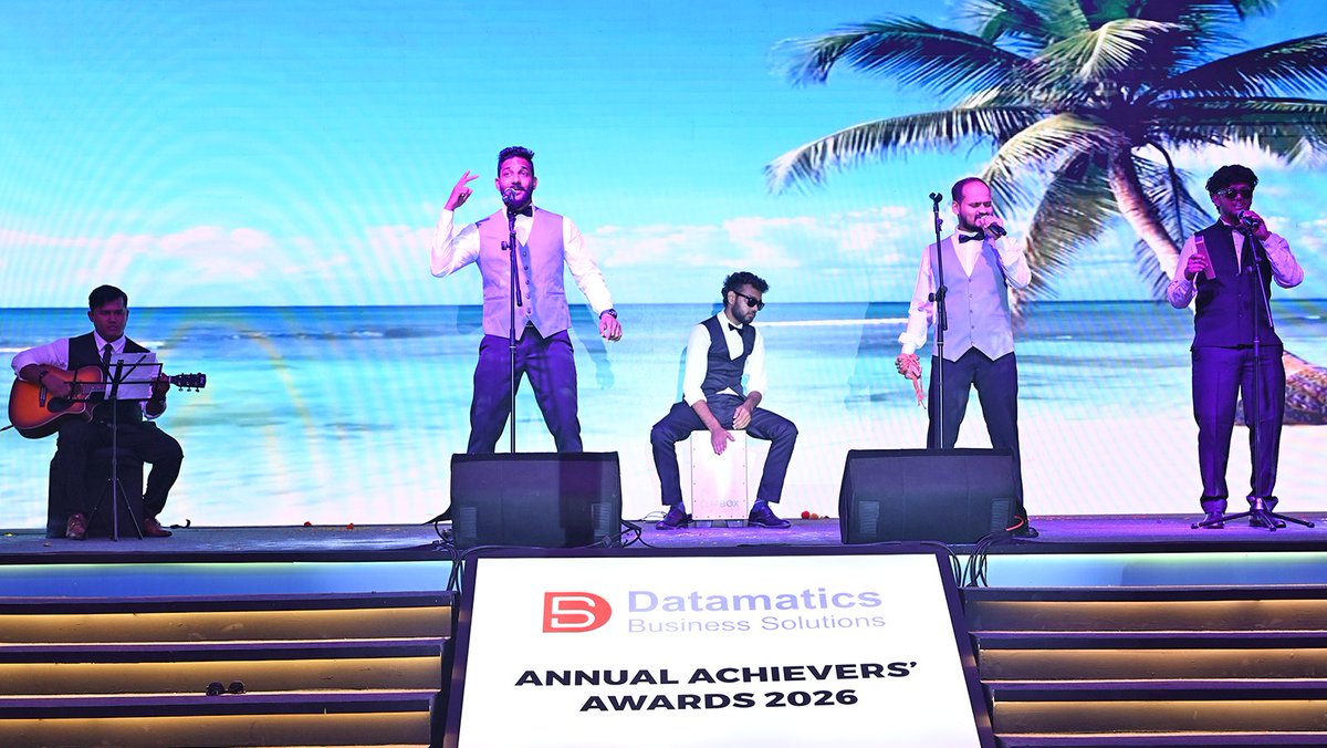 Datamaticsbpm's tweet photo. Here’s a glimpse of some of the enthralling performances from the grand finale of Datamatics Got Talent 2026! From vibrant regional and cultural performances to singers and bands bringing alive folk favorites and international hits, the stage was set on fire!

#DGT2026 was a celebration of music, dance, acting, and incredible talent, bringing together the many talents of Team #DBSL. Part - 3

#LifeAtDBSL