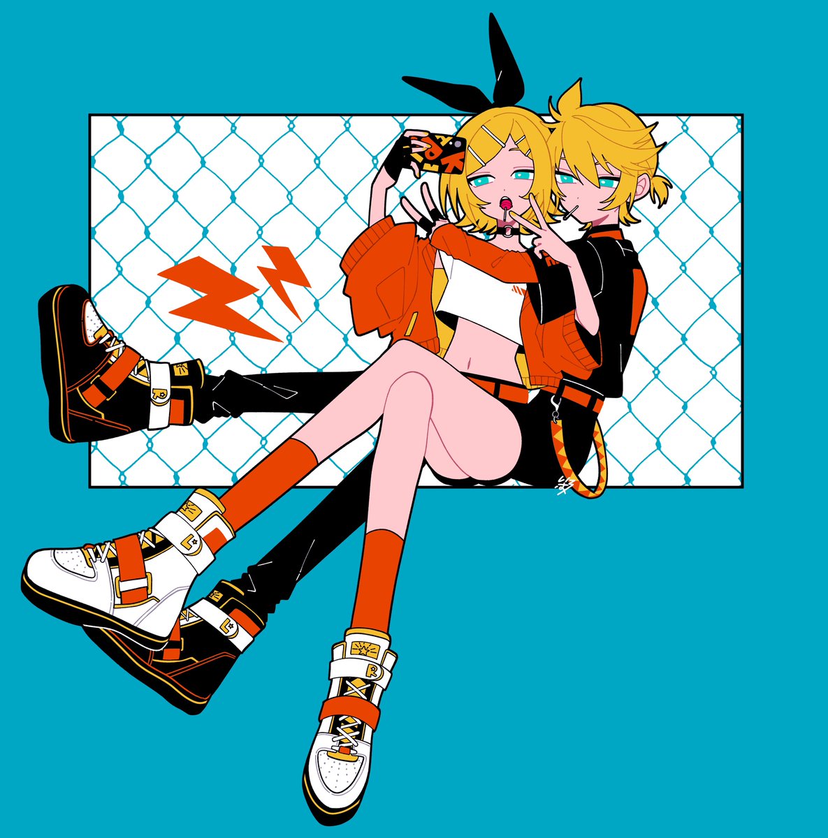 hourai_24's tweet photo. うちのゼロ距離鏡音です https://t.co/eUcJ7ihkMr