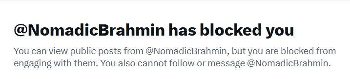 __shivv_09's tweet photo. @NomadicBrahmin today proved it again that he's a true Brahmin and belongs to the same stock that ran away from Kashmir in the 1990s.

This guy is highly obsessed with Marathas and talks about us alteast twice a day in his replies but when we start to talk about him, he blocks😂 https://t.co/ikkbKmyetd