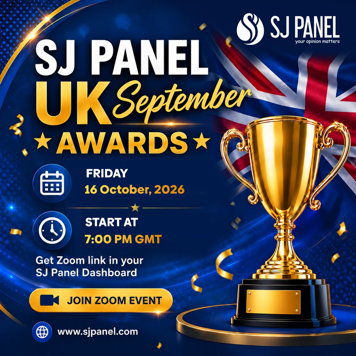 sample_junction's tweet photo. 🎉 𝐒𝐉 𝐏𝐚𝐧𝐞𝐥 𝐔𝐊 – 𝐒𝐞𝐩𝐭𝐞𝐦𝐛𝐞𝐫 𝟐𝟎𝟐𝟔 𝐌𝐨𝐧𝐭𝐡𝐥𝐲 𝐀𝐰𝐚𝐫𝐝𝐬 🎉

The wait is over! Join us as we celebrate our September Monthly Winners and recognize the Top participating SJ Panel members.

16-October-2026 | 7:00 PM GMT | Zoom (Online)

#SJPanel #SJPanelUK https://t.co/rtqbb7xemO