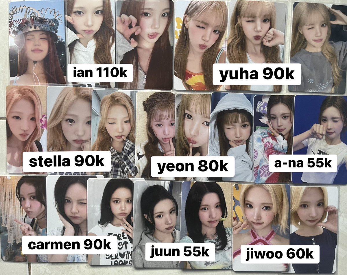 Blue2ndd's tweet photo. ✨REPRICE BISA SATUAN✨

Wts want to sell photocard pc qq music hearst2hearts LEMONTANG H2H

-Harga kanan harga set lebih murah
-DOM LAMPUNG
-harga include pack, exclude admin oren

Mention after dm plz✨

🏷️ carmen ana jiwoo yuha stella juun ian yeon h2h #hearts2hearts #h2h- https://t.co/UXJEEM04vM