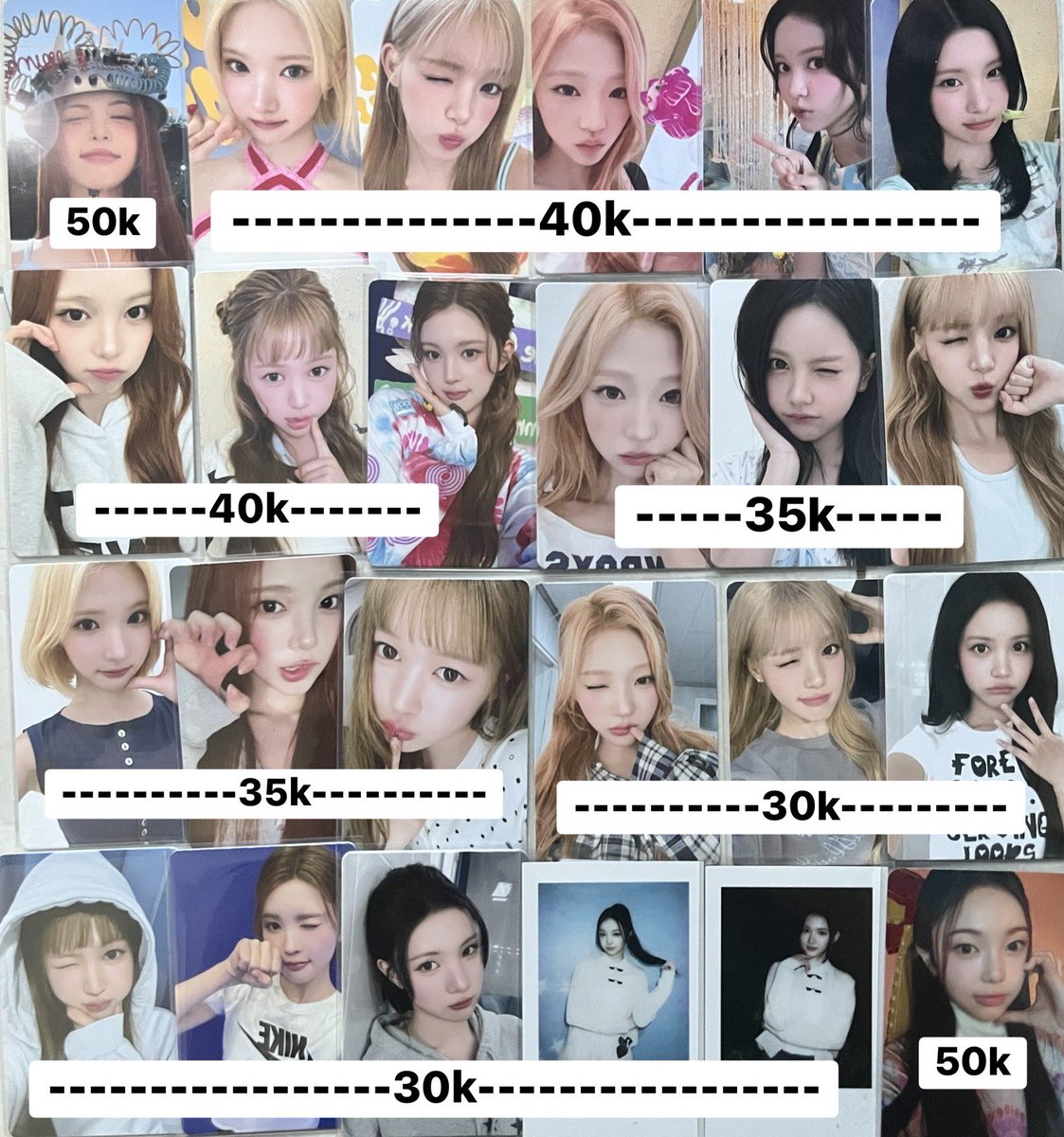 Blue2ndd's tweet photo. ✨REPRICE BISA SATUAN✨

Wts want to sell photocard pc qq music hearst2hearts LEMONTANG H2H

-Harga kanan harga set lebih murah
-DOM LAMPUNG
-harga include pack, exclude admin oren

Mention after dm plz✨

🏷️ carmen ana jiwoo yuha stella juun ian yeon h2h #hearts2hearts #h2h- https://t.co/UXJEEM04vM