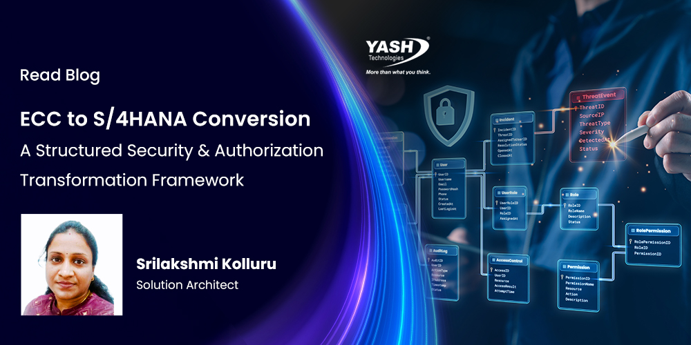 YASH_Tech's tweet photo. Moving from ECC to S/4HANA demands a structured security strategy. YASH Technologies’ field-tested, six-phase framework covers role redesign, SU25 governance, SoD compliance, and Fiori security. Discover how YASH can help modernize #ECC security for S/4HANA.
Read the blog! 👇
🔗 https://t.co/VWS8IbhIJ6
#YASHTechnologies #SAP #Blog