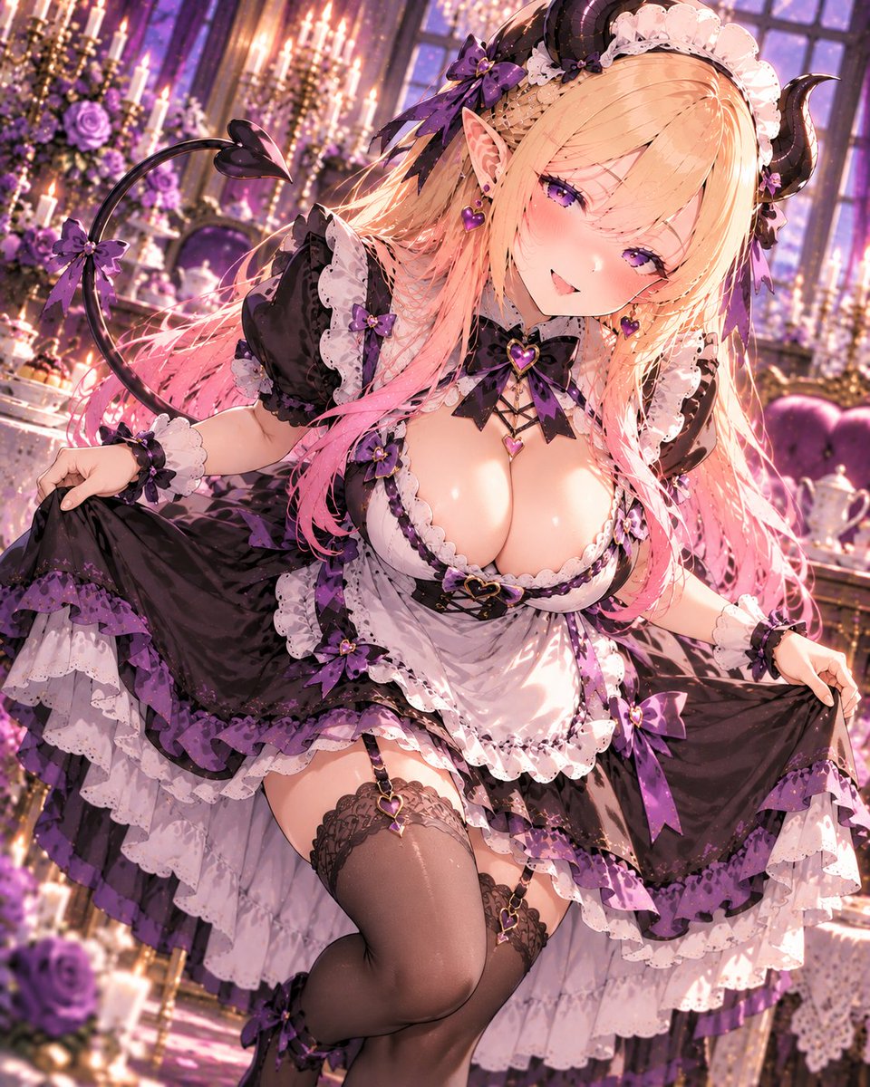 katuyan0404's tweet photo. どのメイド服ちょこ先が好き？(*ﾉωﾉ)ｷｬ
 #ホロライブ
 #癒月ちょこ
  #AIイラスト #AIart
SFW illustration https://t.co/guAND2pej4