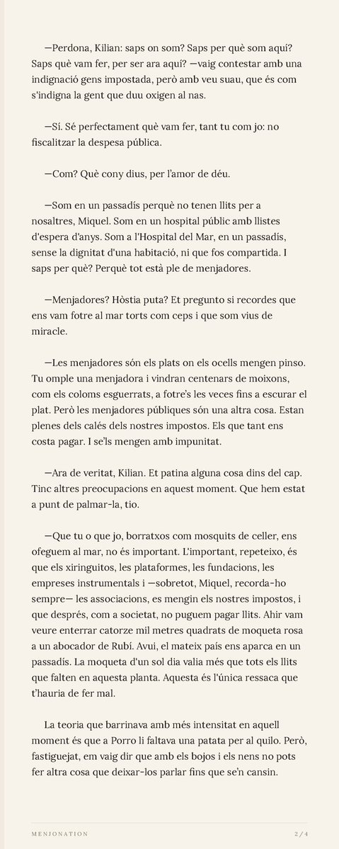 MenjoNation's tweet photo. Com us ha promès en @Comptesclares i el @Menjometre, aquí teniu, íntegrament, el capitol de les ostres de la Diputació de la novel·la Menjonation d’en @MiquelBonet_ i el @SegellFosc 

I si voleu la novel·la sencera, aquí https://t.co/j6RXev5ziy https://t.co/fdeV2trFmu