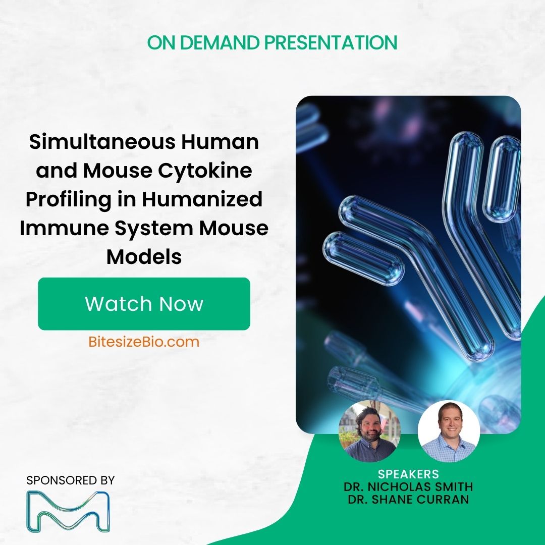 BitesizeBio's tweet photo. How do cytokine profiles differ across humanized mouse models? Watch this webinar on demand to explore applications across huNOG and next-generation NOG models, including huNOG-EXL, using a 41-plex human and mouse cytokine panel.

Register now → https://t.co/fl8bL8OWS7 https://t.co/cZuSVVGqqa