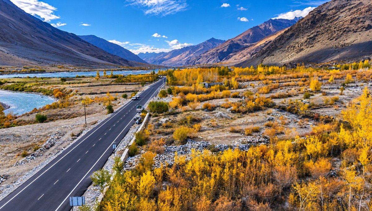 narendramodi's tweet photo. Tomorrow, 15th October, I will inaugurate and dedicate to the nation development projects worth around ₹3,350 crore in Ladakh via video conferencing.

These include:

New Passenger Terminal Building at Kushok Bakula Rimpochee Airport, Leh.

The Nimmu-Padum-Darcha Road, strengthening connectivity and strategic mobility.

9 MW Hanu Hydroelectric Project and power transmission infrastructure.

India's first Petroglyph Conservation Park in Leh.

40 water bodies across 40 villages under Project Amrit Him Sarovar.

These projects will strengthen connectivity, boost development, preserve the rich heritage and improve the quality of life of the people.

https://t.co/lxu5A83SId