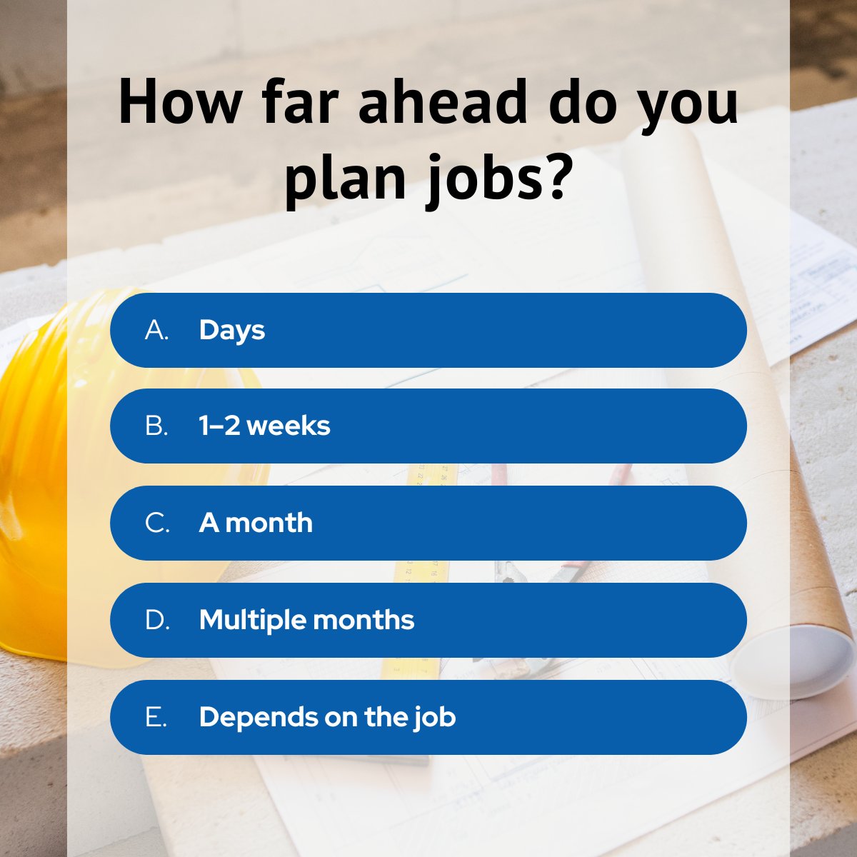 rapidmaterials's tweet photo. Some jobs are planned months out. Others… not so much.
How far ahead do you usually plan?
#ContractorLife #ProjectPlanning #ConstructionWork #JobScheduling #SiteManagement #ConstructionIndustry #BuildingProjects #TradesPeople #ConstructionCommunity https://t.co/RIohKnNz3d