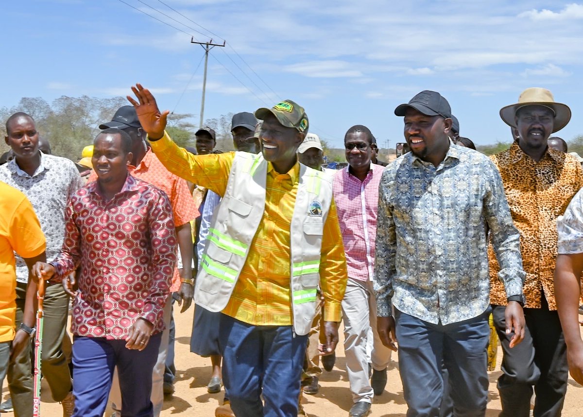 kipmurkomen's tweet photo. The Kenya Kwanza Administration is correcting historical marginalisation that derailed development in West Pokot, leaving locals to endure decades of insecurity and limited economic opportunities.

We have dismantled banditry networks, recovered illegal firearms and apprehended those behind the criminal enterprise, restoring peace and security.

We are now rolling out investments in road networks, telecommunications, electricity, water supply and other critical infrastructure to empower local communities and provide sustainable alternative livelihoods.

We are also establishing a new border point at Konyao to curb the smuggling of illegal firearms, drugs, illicit alcohol and other cross-border criminal activities.

In Konyao, Kacheliba, West Pokot, we joined H.E. President @WilliamsRuto on his development tour of the county.

The President launched the upgrading to bitumen standard of the 24km Konyao-Kiwawa-Alale Road, which will improve connectivity and boost trade, and flagged off the Kacheliba Last Mile Connectivity Project.