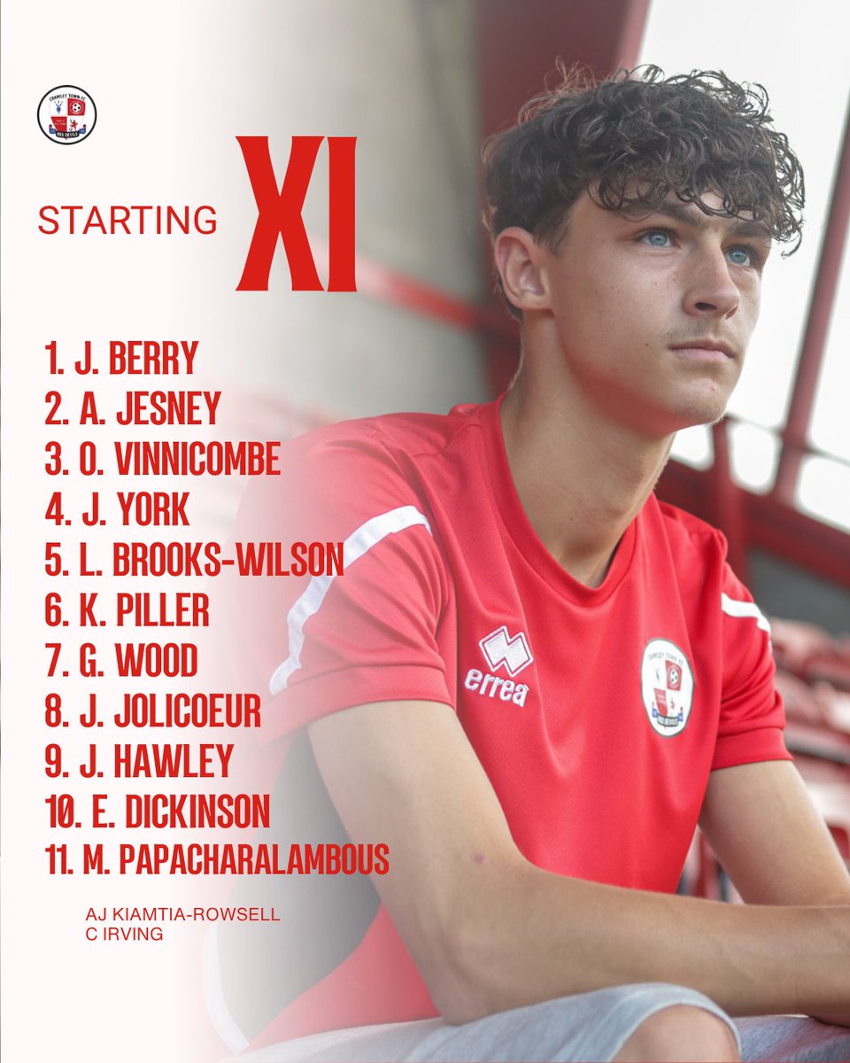 CrawleyTownCF's tweet photo. It's Matchday!

The Football Education side have travelled to Shrewsbury to face the Sunshine Coast - here is how they line up this afternoon.

Good luck! https://t.co/lYnbVzyld2