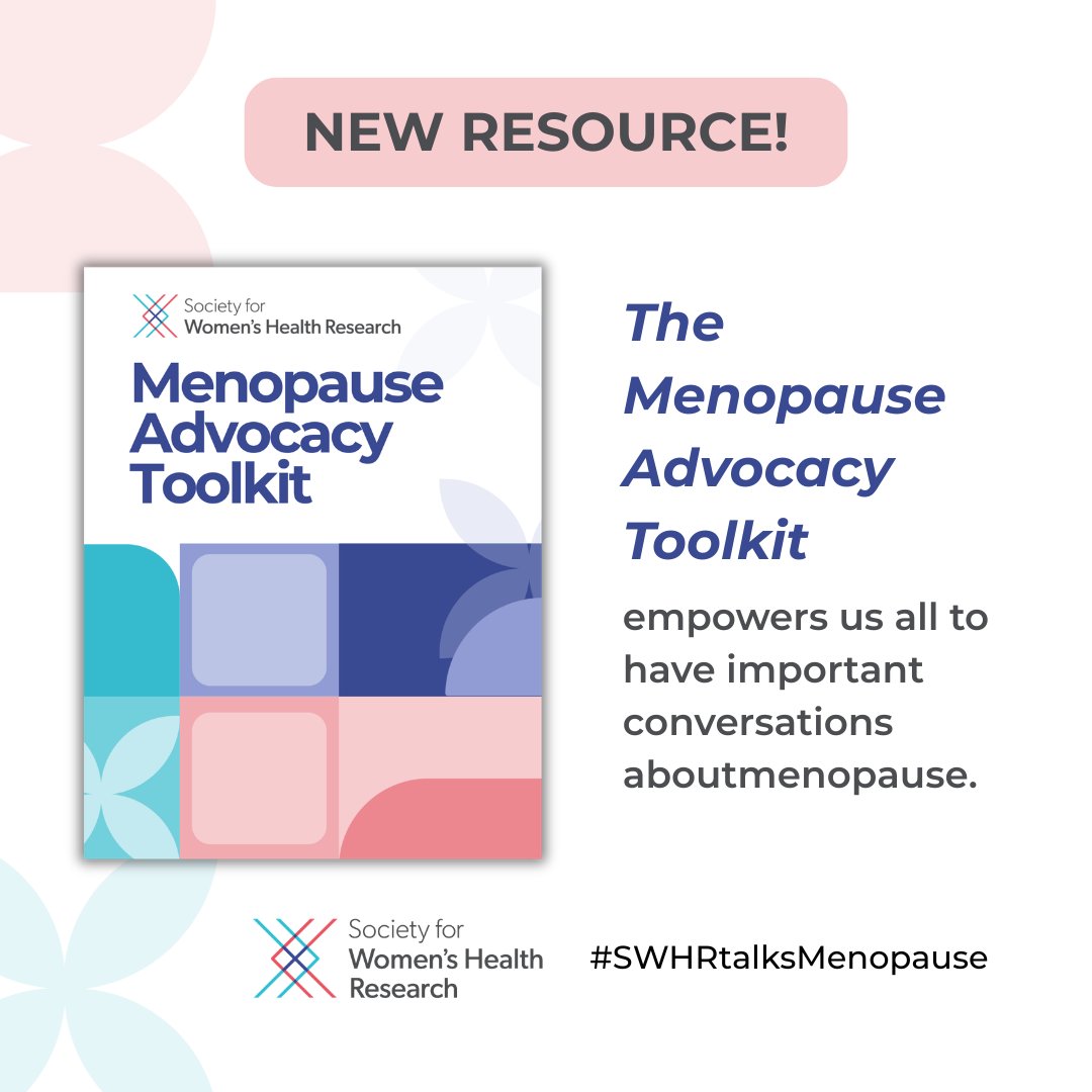 SWHR's tweet photo. This #MenopauseAwarenessMonth, SWHR created the Menopause Advocacy Toolkit to empower women going through the #menopause transition and help start important conversations around the impacts of this life stage.

Explore the toolkit: https://t.co/c9bEPo0Nea #SWHRtalksMenopause https://t.co/haH6USL1JK