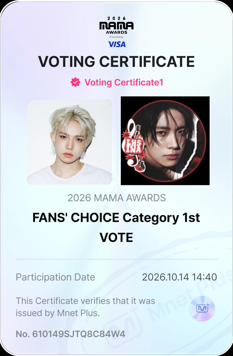 LEEHEESEUNG_INA's tweet photo. [📢]
Reminder to All EVER, don't forget to vote for #evan on #2026MAMAVOTE https://t.co/R77uetvLjO
