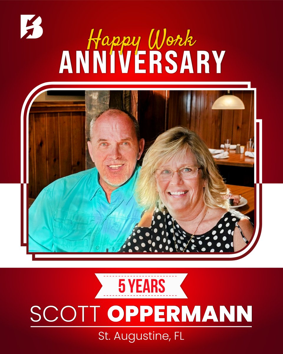 BakerDist's tweet photo. 🎉Congrats to Scott Oppermann, Sales Center Manager in St. Augustine, FL, on 5 years with Baker Distributing! From newcomer to sales center leader, Scott's journey reflects teamwork, growth, and a customer-first mindset.

https://t.co/4eDcR5s2K8

#BakerDistributing #HVACPro https://t.co/AwUIv4UMyS