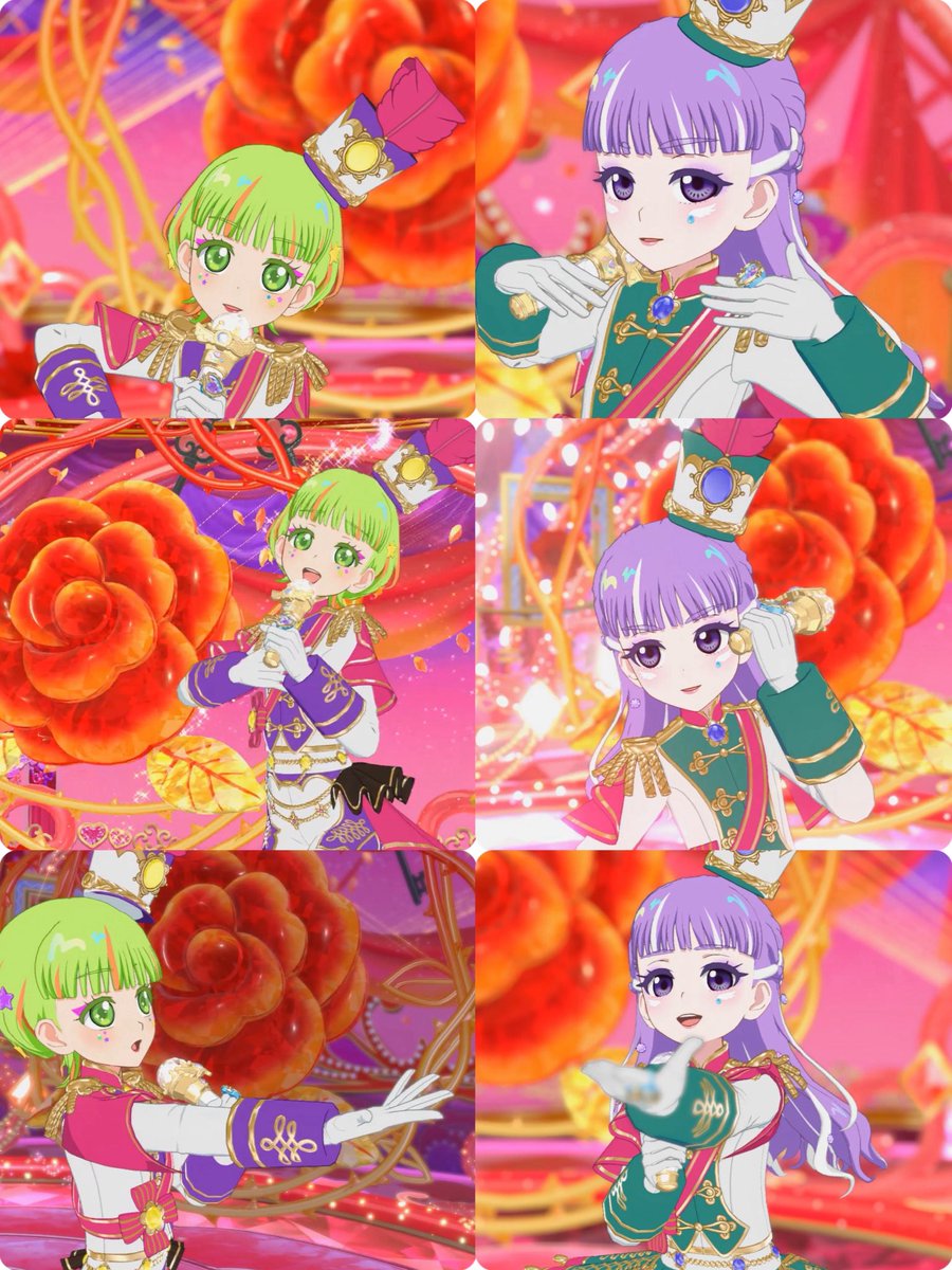 w_popstar's tweet photo. ぱちわかでマーチングエンカンタール💜💚
フラスタであまひなをこの衣装で並ばせたからこそとってもエモい😭
メンカラはオレンジとレッドなのに、マーチングは2人とも寒色なの新鮮でいいよね！あまひなのコーデにこの曲合いすぎてるから、他にもいっぱいやりたい✨ https://t.co/0Ms1JnZkjY