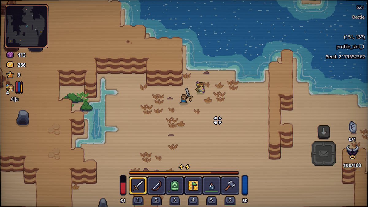 HyperFoxStudio's tweet photo. Reworked water in the Sunschorch Waste. What do you think? #gamedev #indiegame #gaming #pixelart https://t.co/xUE5UbXzAZ