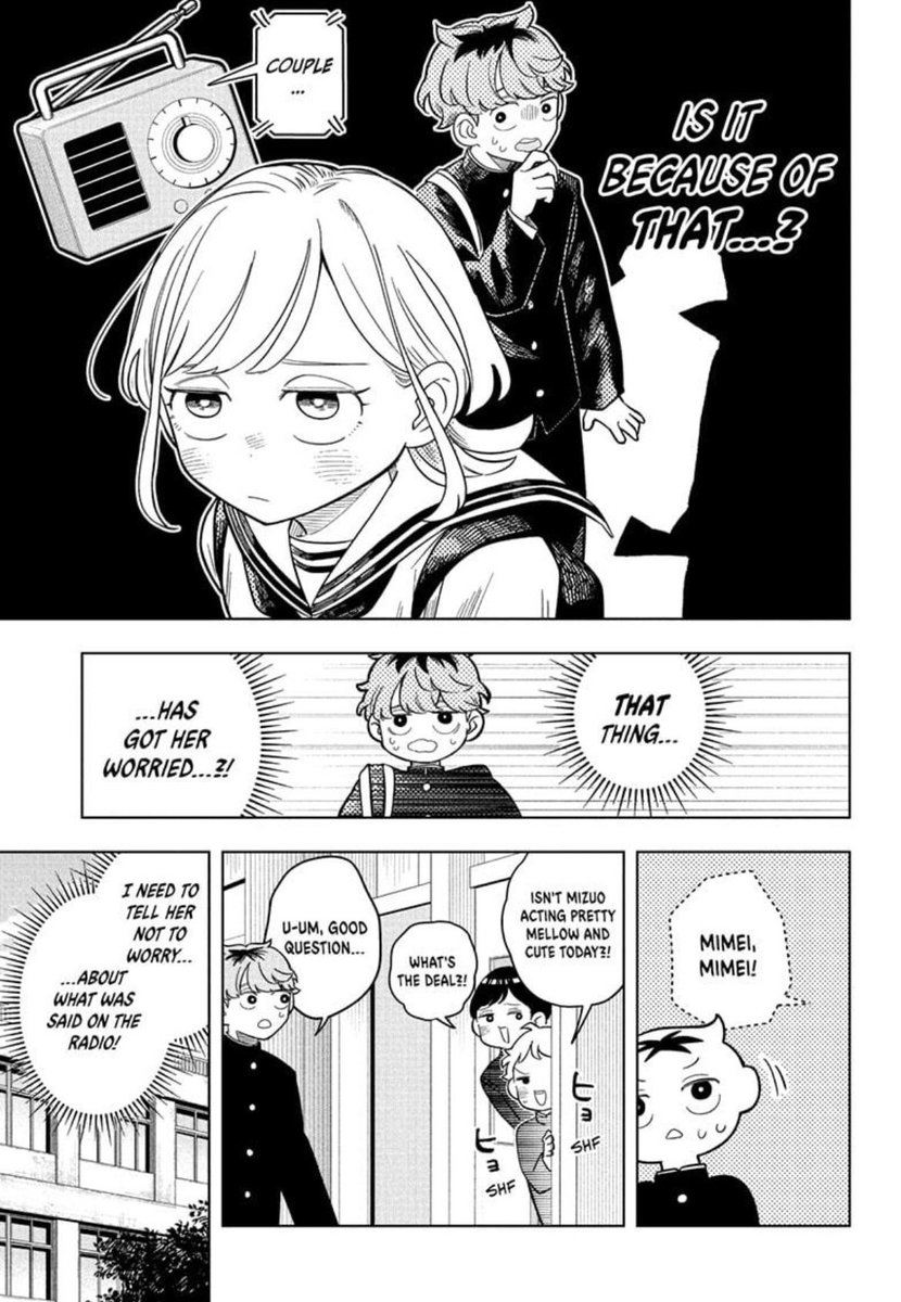 Vindesuuu's tweet photo. Mizuo being flustered about them being "mistaken" as a couple is adorable https://t.co/lptJqjqcx9