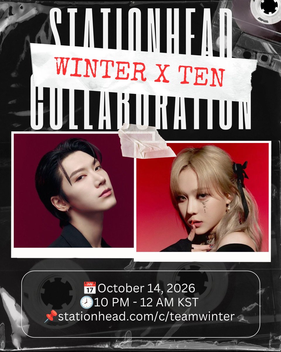 mjwnt19's tweet photo. 📢Team Winter, it’s time to mobilize!

Our highly anticipated collaboration "Winter x Ten" kicks off tonight at 10:00 PM! log into Stationhead and show our ultimate support. Every stream counts, so let's make some major noise together! 🎧

👉 https://t.co/wjFh6giLyD

#WinterxTen #Winter #Ten