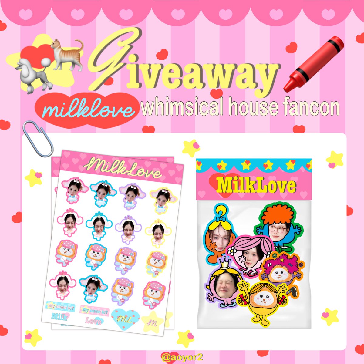 buttercheess's tweet photo. 𝓖iveaway for #MilkLoveFancon #MilkLove 
pls kindly rt 🍀

♥︎ sticker die - cut 6 ea / 25 set
♥︎ sticker a6 25 ea

🗓️ 𝘥𝘢𝘵𝘦 : 15 Nov 2026
📍𝘭𝘰𝘤𝘢𝘵𝘪𝘰𝘯 : Union Hall,Union Mall 

ᴅᴍ ғᴏʀ ᴇxᴄʜᴀɴɢᴇ ᴋᴀ🍃🧏🏻‍♀️❣️

by (#juleecms) https://t.co/zUvdUASAnI