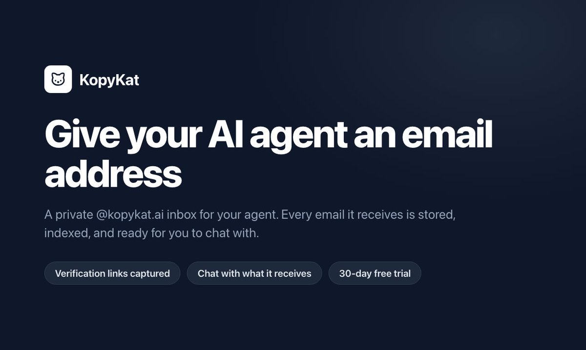 peppilabs's tweet photo. Give your agents an email address with https://t.co/mbBPXEWOQW. Because they need one. product hunt  https://t.co/KnUwzZVZa1 

#email #agentemail #agentic #personalagent

p.s. - all https://t.co/BK685ScqZW personal agents will have email soon ✉️ https://t.co/fcT1aDiBia