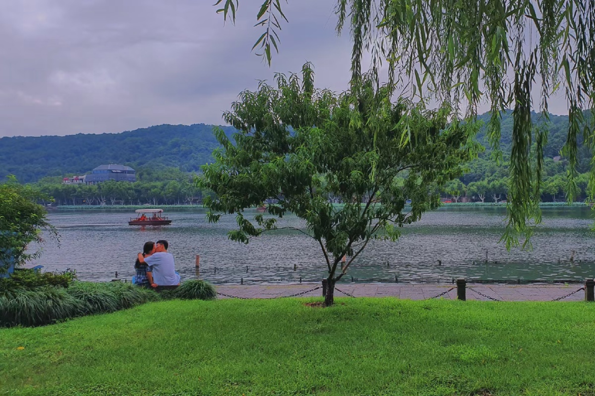 Minyong_me's tweet photo. The family sat by the pond, the stone tablet on the bank noted "Nourishing the Young", and the willow by the edge swayed gently. https://t.co/meGr11IA3d
