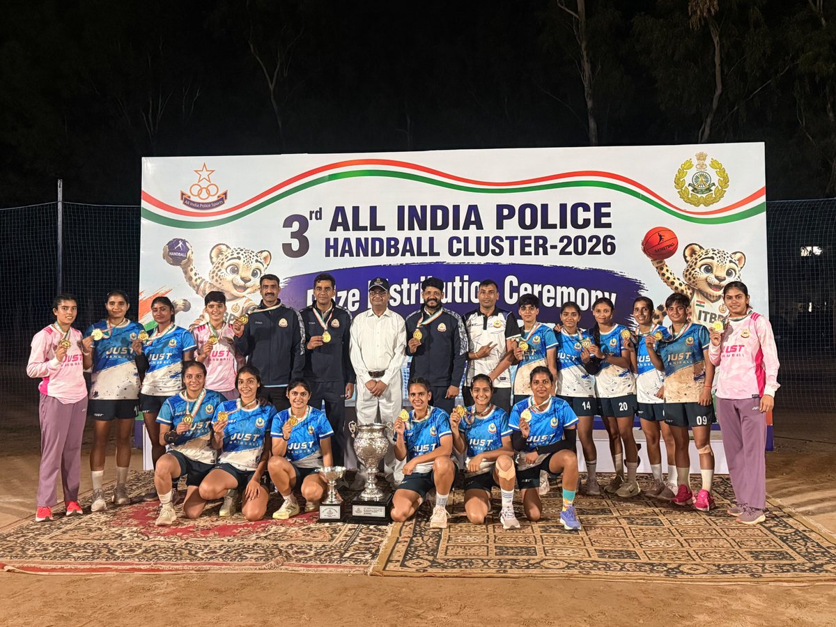 AalamAli789's tweet photo. Biggest Police Sports Fest!
1093 players, 29 forces, 1 Champion - BSF Women.
3rd All India Police Handball Cluster 2026 belongs to BSF!
#ITBP #AIPHC2026 #CAPF #KheloIndia https://t.co/JhmkIALvv9