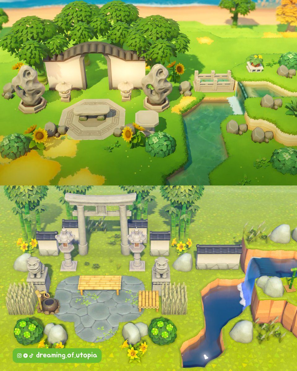 HorizonUtopia's tweet photo. Cozy little zen garden #acnh #animalcrossing #petitplanet #finalbetatest #petitplanetcc #animalcrossingnewhorizons #gamecrossover #acnhidea https://t.co/QIvVIe3gsH